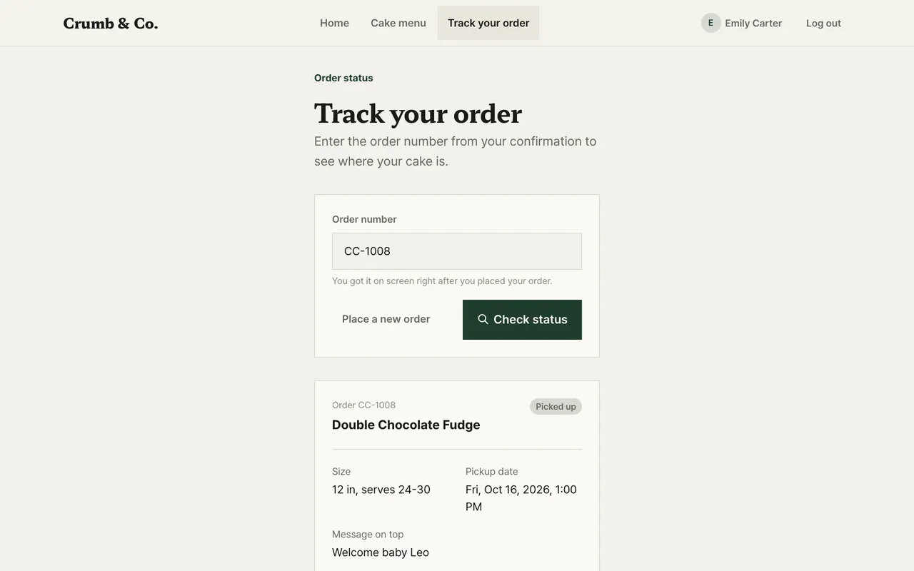 Order tracking